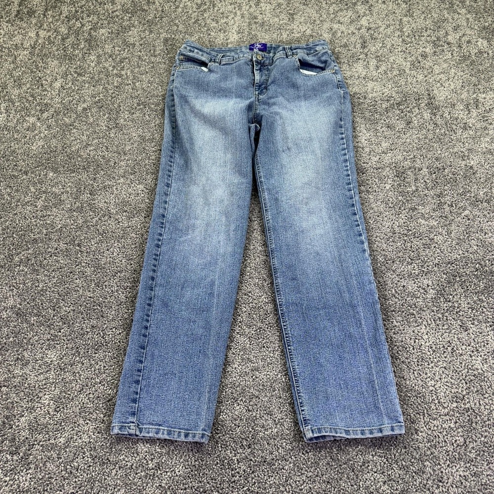 Just My Size Jeans Womens 16W Blue Straight Stretch Medium Wash Denim